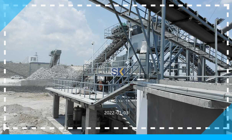 雙金機械山東客戶機械砂生產(chǎn)線現(xiàn)場