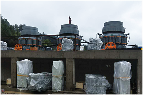 雙金三臺1650圓錐機用于600噸生產(chǎn)線